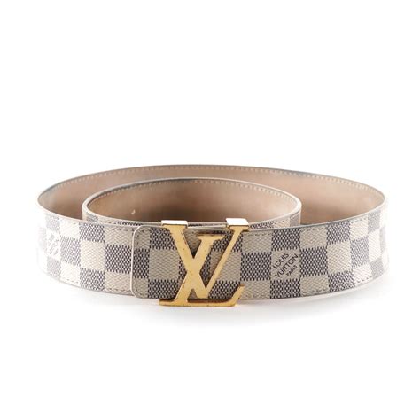 louis vuitton white damier belt fake|Louis Vuitton unisex belt.